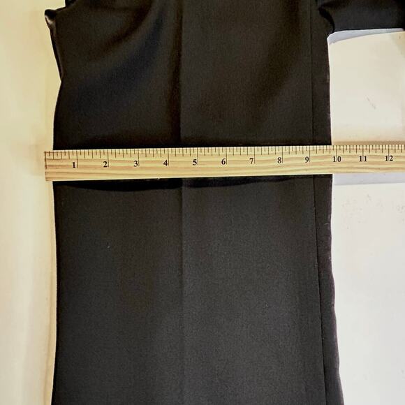 Garnet Hill black wool lined straight/wide leg tuxedo full length trousers sze 6 - Picture 12 of 12
